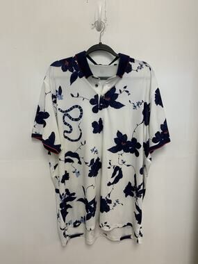 Greyson Golf White Floral Polo Size XL